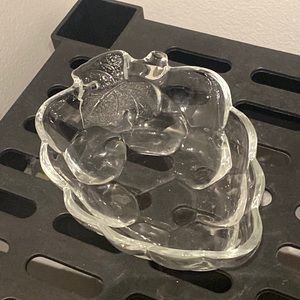 Small Grape Cluster Clear Glass Dish